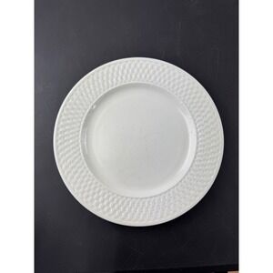 Sakura Oneida Basketweave‎ White Stoneware Dinner Plate 10.5 Inch